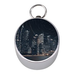 Time Lapse Photo Of City Mini Silver Compasses by Modalart