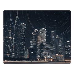 Time Lapse Photo Of City Two Sides Premium Plush Fleece Blanket (large) by Modalart