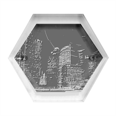 Time Lapse Photo Of City Hexagon Wood Jewelry Box by Modalart