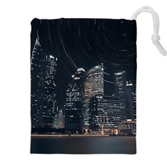 Time Lapse Photo Of City Drawstring Pouch (5xl) by Modalart