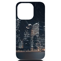 Time Lapse Photo Of City Iphone 14 Pro Black Uv Print Case by Modalart