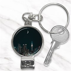 Skyline Photography Of Buildings Nail Clippers Key Chain by Modalart