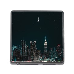 Skyline Photography Of Buildings Memory Card Reader (square 5 Slot) by Modalart