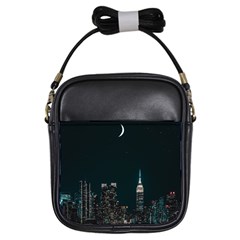 Skyline Photography Of Buildings Girls Sling Bag by Modalart