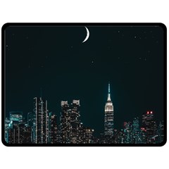 Skyline Photography Of Buildings Fleece Blanket (large) by Modalart