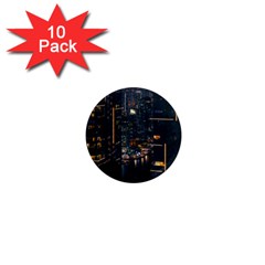 Photo Of Buildings During Nighttime 1  Mini Magnet (10 Pack)  by Modalart