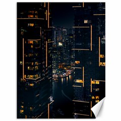 Photo Of Buildings During Nighttime Canvas 36  X 48  by Modalart