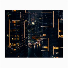 Photo Of Buildings During Nighttime Small Glasses Cloth (2 Sides) by Modalart