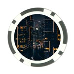 Photo Of Buildings During Nighttime Poker Chip Card Guard Front