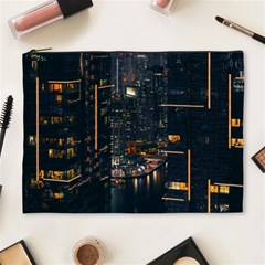 Photo Of Buildings During Nighttime Cosmetic Bag (xl) by Modalart