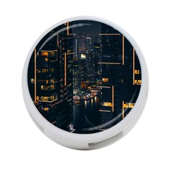 Photo Of Buildings During Nighttime 4-port Usb Hub (two Sides) by Modalart