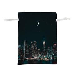 Skyline Photography Of Buildings Lightweight Drawstring Pouch (l) by Modalart