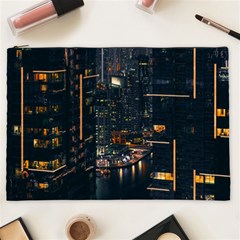 Photo Of Buildings During Nighttime Cosmetic Bag (xxl) by Modalart