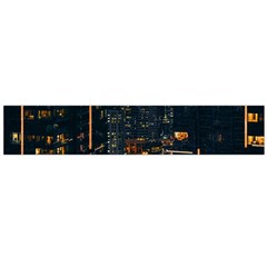 Photo Of Buildings During Nighttime Large Premium Plush Fleece Scarf  by Modalart