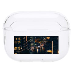 Photo Of Buildings During Nighttime Hard Pc Airpods Pro Case by Modalart