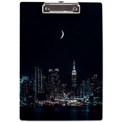 Skyline Photography Of Buildings A4 Acrylic Clipboard by Modalart