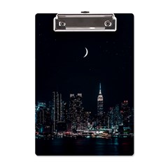 Skyline Photography Of Buildings A5 Acrylic Clipboard by Modalart