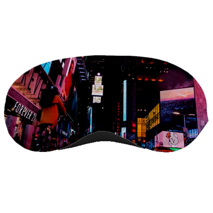 Roadway Surrounded Building During Nighttime Sleep Mask