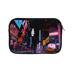 Roadway Surrounded Building During Nighttime Apple Ipad Mini Zipper Cases by Modalart