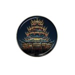 Blue Yellow And Green Lighted Pagoda Tower Hat Clip Ball Marker (4 pack) Front