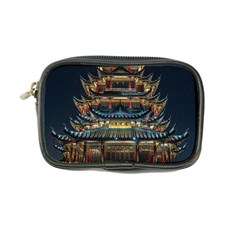 Blue Yellow And Green Lighted Pagoda Tower Coin Purse by Modalart