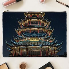 Blue Yellow And Green Lighted Pagoda Tower Cosmetic Bag (xxxl) by Modalart