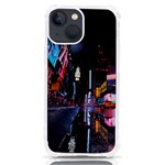 Roadway Surrounded Building During Nighttime iPhone 13 mini TPU UV Print Case Front