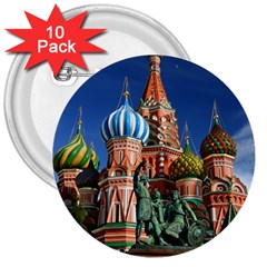 Saint Basil S Cathedral 3  Buttons (10 pack) 