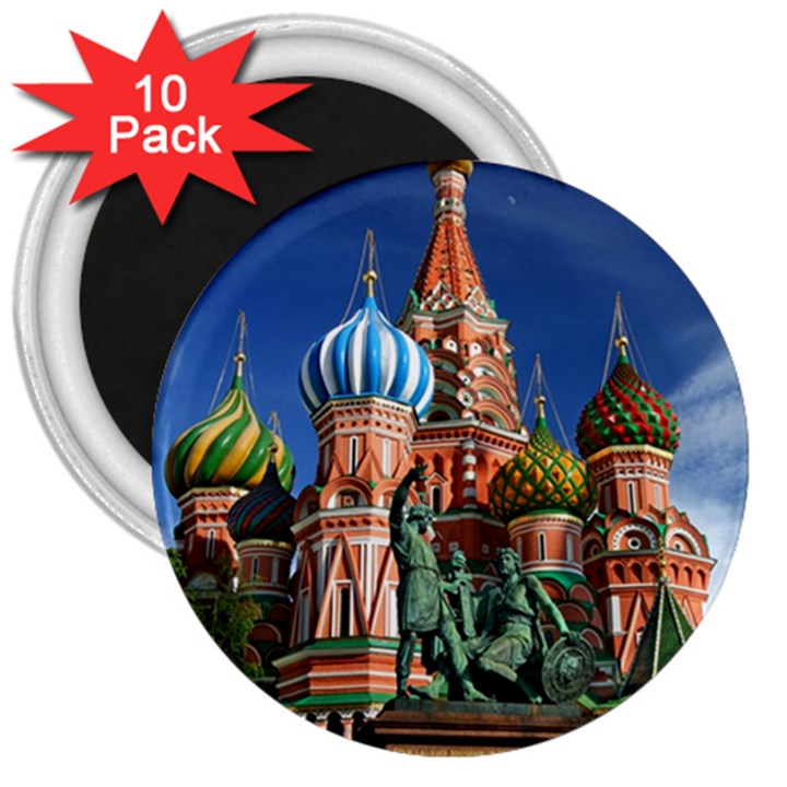 Saint Basil S Cathedral 3  Magnets (10 pack) 