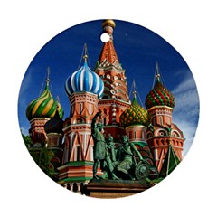 Saint Basil S Cathedral Round Ornament (two Sides) by Modalart