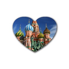 Saint Basil S Cathedral Rubber Heart Coaster (4 pack)