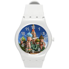 Saint Basil S Cathedral Round Plastic Sport Watch (M)