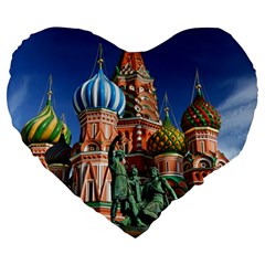 Saint Basil S Cathedral Large 19  Premium Heart Shape Cushions