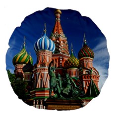 Saint Basil S Cathedral Large 18  Premium Flano Round Cushions