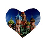 Saint Basil S Cathedral Standard 16  Premium Flano Heart Shape Cushions Back