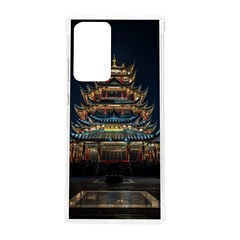 Blue Yellow And Green Lighted Pagoda Tower Samsung Galaxy Note 20 Ultra Tpu Uv Case by Modalart