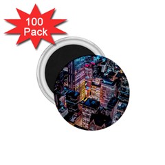 Aerial Photo Of Cityscape At Night 1 75  Magnets (100 Pack)  by Modalart