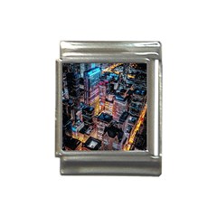 Aerial Photo Of Cityscape At Night Italian Charm (13mm) by Modalart