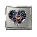 Aerial Photo Of Cityscape At Night Mega Link Heart Italian Charm (18mm) Front