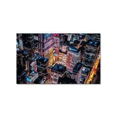 Aerial Photo Of Cityscape At Night Sticker (rectangular) by Modalart