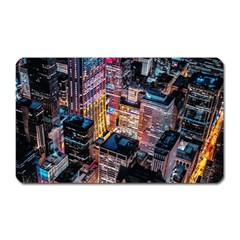 Aerial Photo Of Cityscape At Night Magnet (rectangular) by Modalart