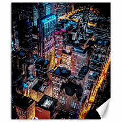 Aerial Photo Of Cityscape At Night Canvas 20  X 24  by Modalart