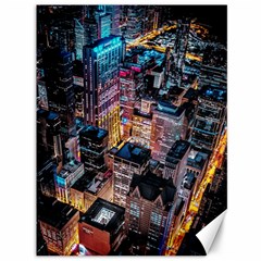 Aerial Photo Of Cityscape At Night Canvas 36  X 48  by Modalart