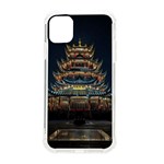 Blue Yellow And Green Lighted Pagoda Tower iPhone 11 TPU UV Print Case Front