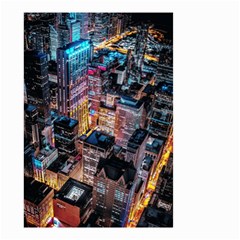 Aerial Photo Of Cityscape At Night Small Garden Flag (two Sides) by Modalart