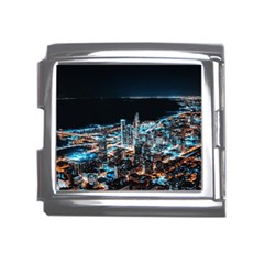 Aerial Photography Of Lighted High Rise Buildings Mega Link Italian Charm (18mm) by Modalart