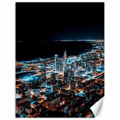 Aerial Photography Of Lighted High Rise Buildings Canvas 12  X 16  by Modalart