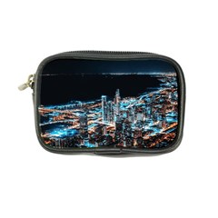 Aerial Photography Of Lighted High Rise Buildings Coin Purse by Modalart