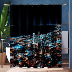 Aerial Photography Of Lighted High Rise Buildings Shower Curtain 60  X 72  (medium)  by Modalart