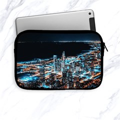 Aerial Photography Of Lighted High Rise Buildings Apple Ipad Mini Zipper Cases by Modalart